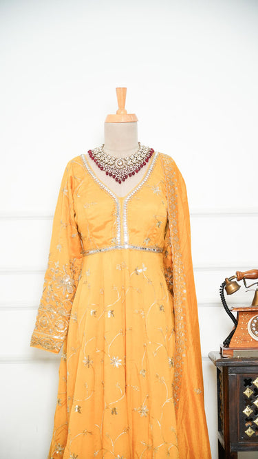 Vichitra Silk Anarkali with Jaal Zariwork Trisha