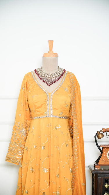 Vichitra Silk Anarkali with Jaal Zariwork Trisha