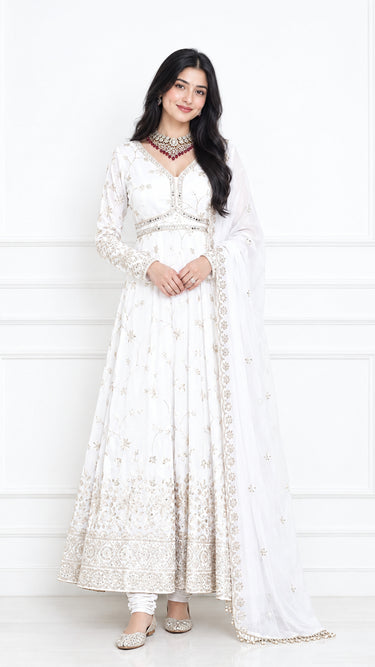 Vichitra Silk Anarkali with Jaal Zariwork Trisha