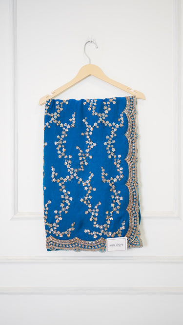 Fendi Hand Embroidered Cutwork Saree with Blouse