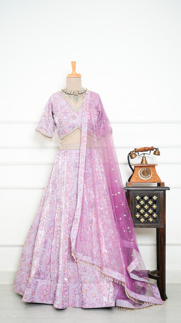 Floral Lehenga Set with Zari work  Sunshine
