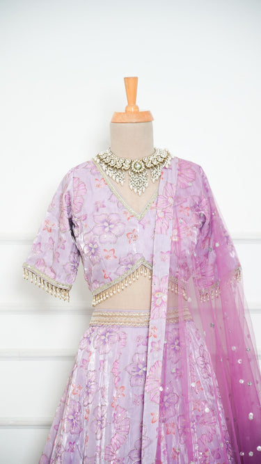 Floral Lehenga Set with Zari work  Sunshine