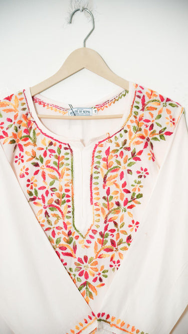 Cotton Lucknowi Chikankari Kurti Tops