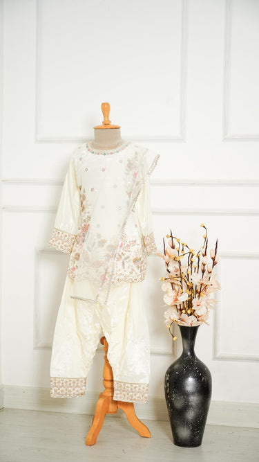 Crepe Silk Handwork Girls Kurta