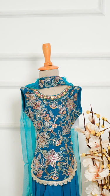 Position Print Floral Girls Kurti with Patiala Pant