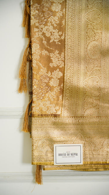 Pastel Floral Weave Silk Saree
