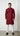 Mens Geometric Rayon Kurta In Maroon