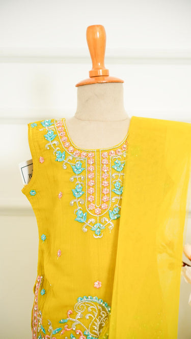 Paisley Embroidered Girls Kurti Suit