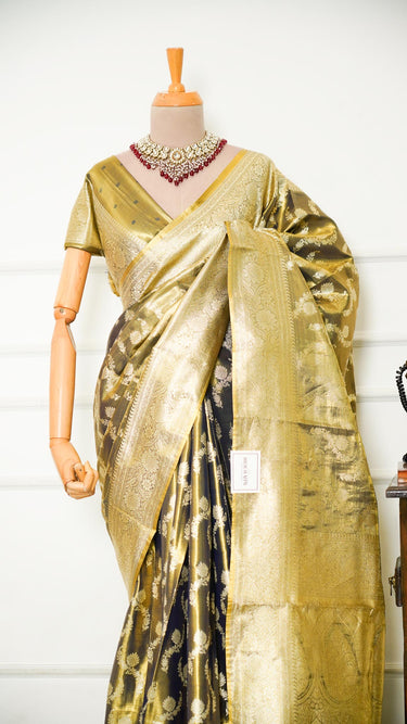 Jaal Weave Pastel Silk Saree