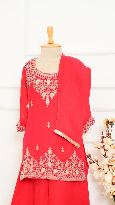 Zariwork Fendi Silk Girls Kurta Suit