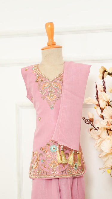 Paisley Embroidered Girls Kurti Suit