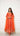 Orange Floral Banarasi Anarkali Suit