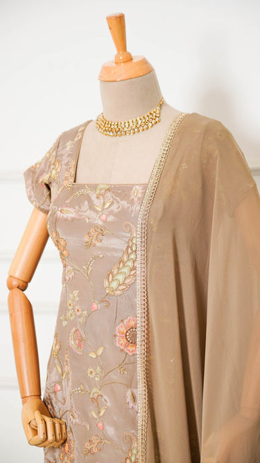 Moose Crepe Floral 90s Short Kurti with Bellybottoms and Shawl