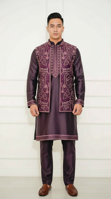 Designer Indo Western Kurta Jacket Set Signature