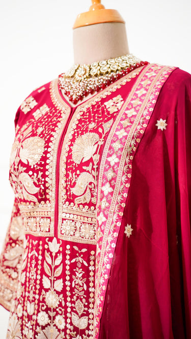 Sequin and Zari Jaal Georgette Anarkali Gown