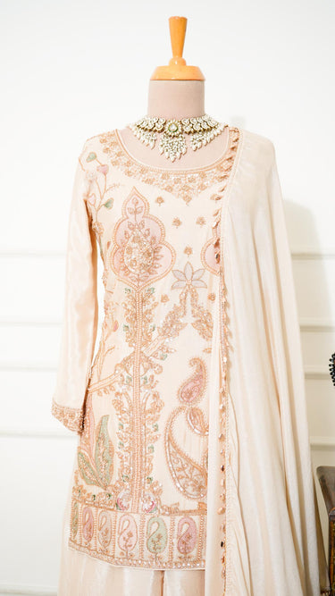 Chiffon Handwork Kurti Suit