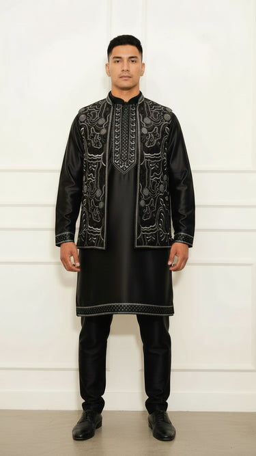 Designer Indo Western Kurta Jacket Set Signature