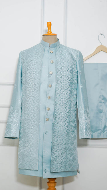 Men's Indo Western Suit with Threadwork