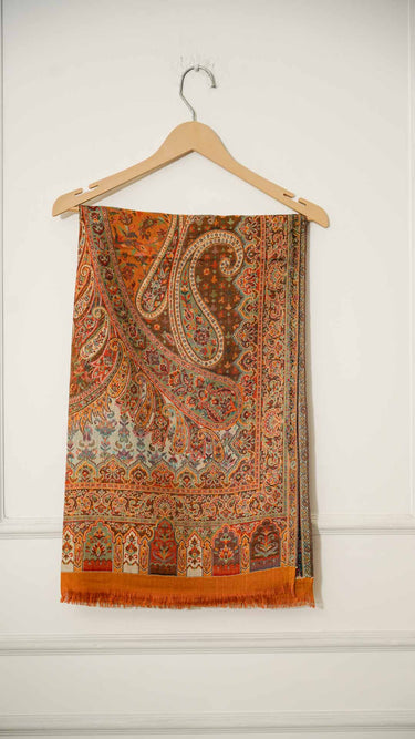 Thread Embroidered Shawl Paisley