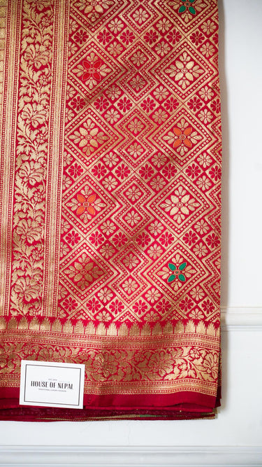 Art Silk Saree with Gold Foil Work