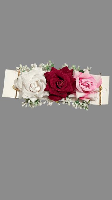 Multicolour Rose Flower Hair Clip Iris