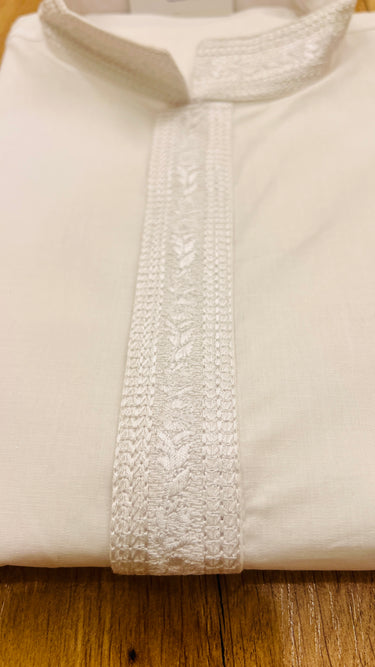 Mens Cotton Kurta in White