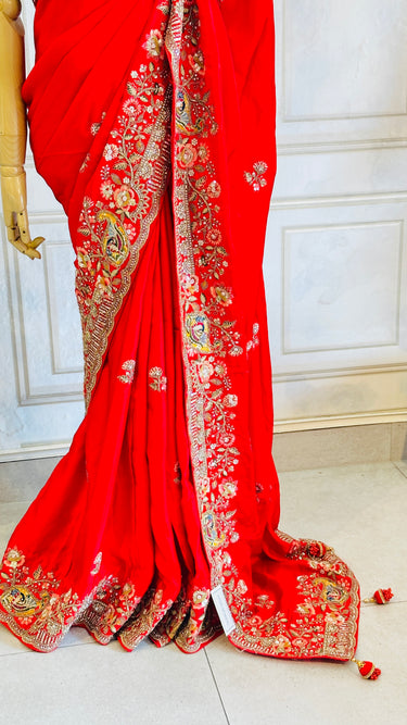 Heavy Gajji Border Saree