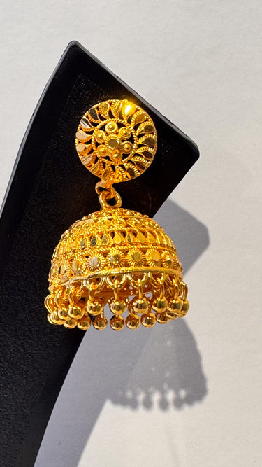 Meenakari Pinjada Gold Imitation Jhumki Mahika