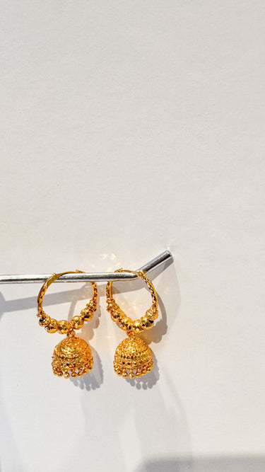 Gold Imitation Hooped Drop Jhumki Noor