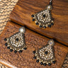 Black Earrings with Bindi Riha - House of Nepal