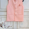 Pink Zari Embroidered Nehru Jacket - House of Nepal