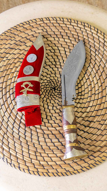 7 Inches Nepalese Souvenir  Khukuri With Stand
