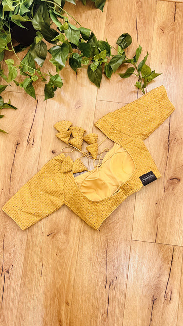 Half Sleeve Boutique Blouse Golden Glow - House of Nepal