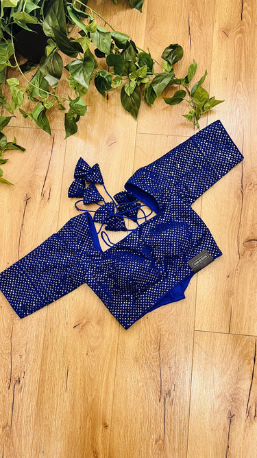 Half Sleeve Boutique Blouse Denim Delight - House of Nepal
