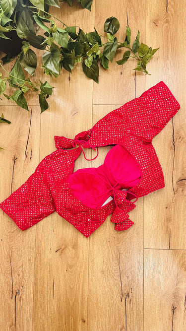Half Sleeve Pink Boutique Blouse Vibrant Vixen - House of Nepal