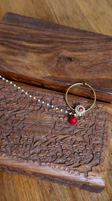 Gold Imitation Naat Indian Nose Ring