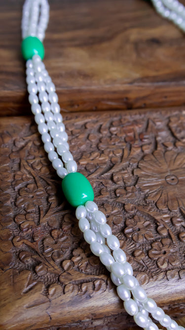 Pearl and Muga Mala Traditional Nepali Necklace