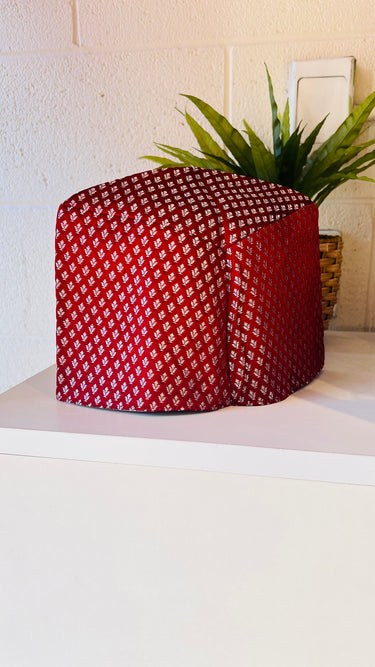 Maroon and Silver Brocade Waistcoat With Topi