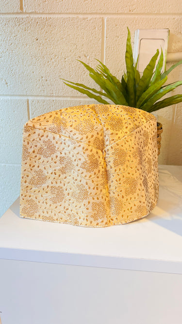 Golden Brocade Waistcoat With Topi