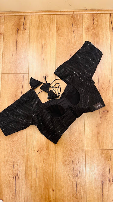 Black Half Sleeve Boutique Blouse Eclipse