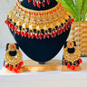 Designer Necklace Set With Earrings and Bindi - House of Nepal