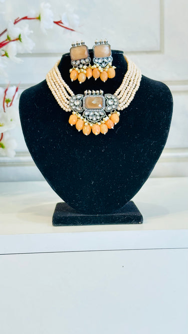 Designer Necklace Set With Earrings - House of Nepal