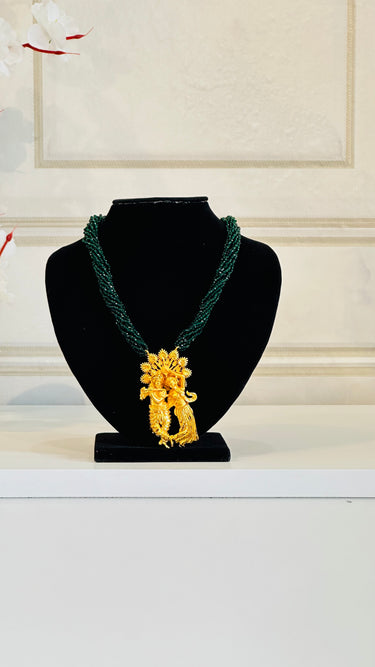 Gold Plated Hydro Crystal Pote Camellia - House of Nepal