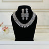 White American Diamond Necklace With Earrings Radiant - House of Nepal