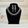 Black American Diamond Necklace With Earrings Radiant - House of Nepal