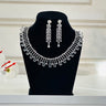 White American Diamond Necklace With Earrings Canopus - House of Nepal