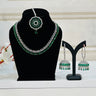 Emerald American Diamond Necklace With Earrings and Bindi GemCraft - House of Nepal