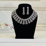 Pink and Aqua American Diamond Necklace With Earrings JewelSculpt - House of Nepal