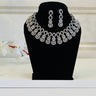 Black American Diamond Necklace With Earrings JewelSculpt - House of Nepal