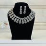 Pink American Diamond Necklace With Earrings JewelSculpt - House of Nepal